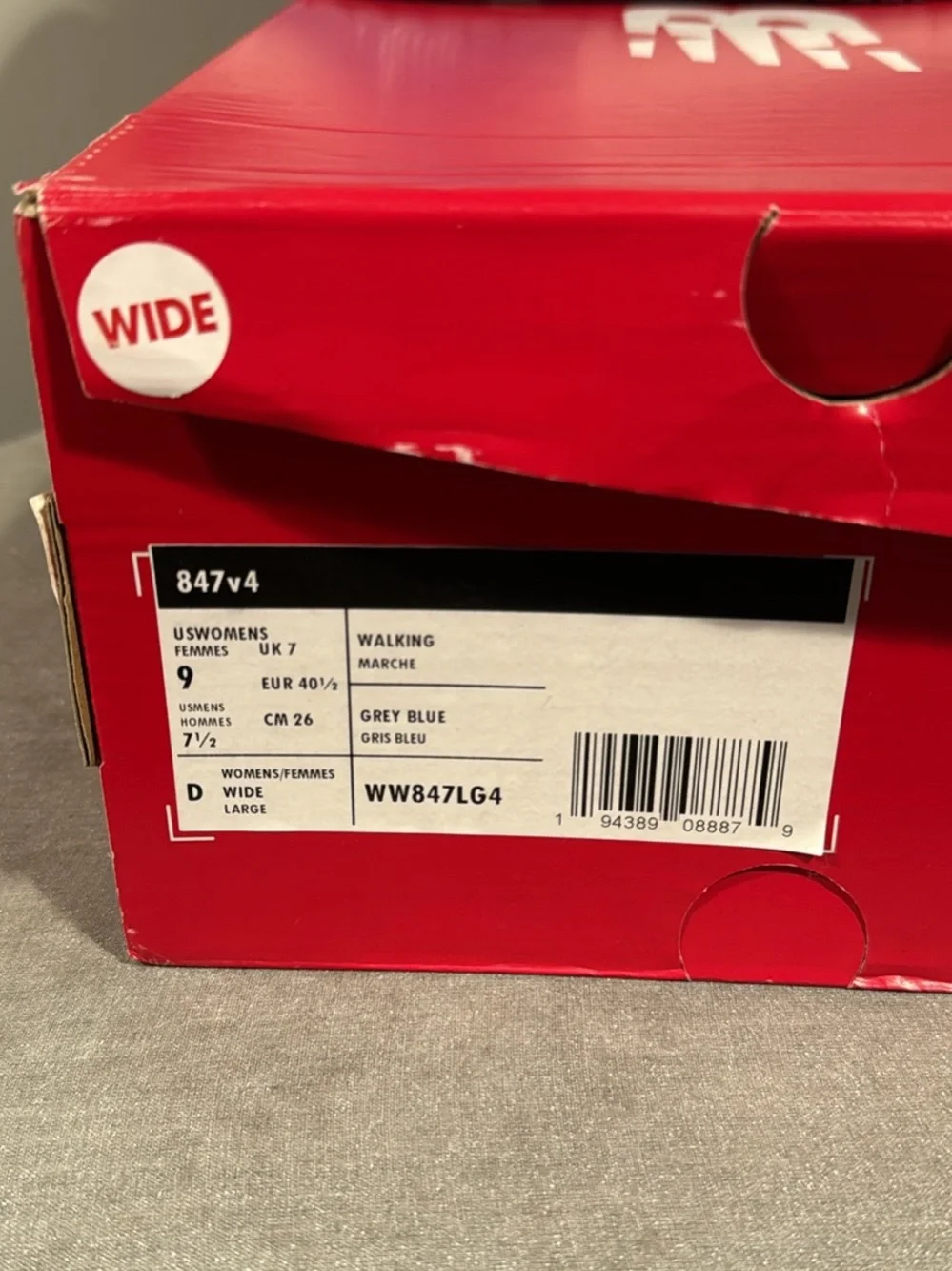 New Balance 847 V4 Women's Sneakers in Grey and Light Blue